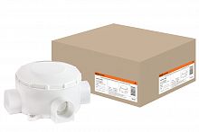 Распаячная коробка ОП D80х35мм, IP42, 3-х рожковая, белая TDM (150) (SQ1401-4004)