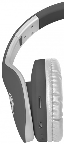 Наушники полноразмерные DEFENDER FreeMotion B525, Bluetooth.MP3.FM, серые/белые (1/40) (63527) фото 11