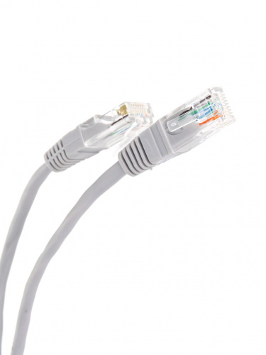 Патч-корд литой TELECOM UTP Кат. 5е, серый, 3 м. (1/150) (NA102--3M)