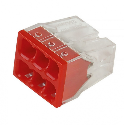 Строительно-монтажная клемма, 6 отверстий, 0,75-2,5 мм2, SmartBuy (SBE-pwco-6) (100)