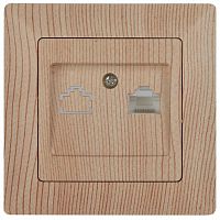 Розетка INTRO информационная RJ45, СУ, Solo, сосна (10/200/2400) 4-303-11 (Б0043388)