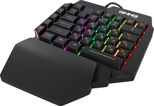 Игровой блок OKLICK 705GK, USB for gamer LED (подставка для запястий), черная (1/40) (1620882) фото 5