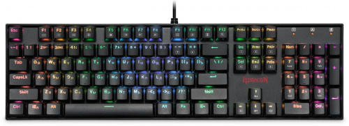 Клавиатура проводная игровая механическая REDRAGON Mitra RU,RGB,чрн,Magn.RED switches (1/18) (72078)