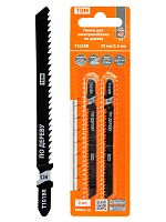 Пилки для электролобзика по дереву, HCS, 75х2,5 мм, чистый рез, T101BR, 2 шт, "Рубин", TDM (1/500) (SQ1089-0203)