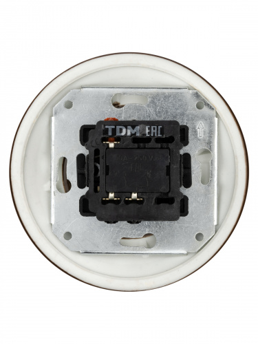 Выключатель скрытой установки фарфоровый поворотный 2-кл. с ручкой (бантик) 10А коричневый «Болонь» TDM (SQ1820-0415) фото 3 Выключатель скрытой установки фарфоровый поворотный 2-кл. с ручкой (бантик) 10А коричневый «Болонь» TDM (SQ1820-0415) фото 3