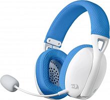 Гарнитура беспроводная  REDRAGON Ire Pro (BT,2.4G)/проводной,белый/синий (1/10) (71539)