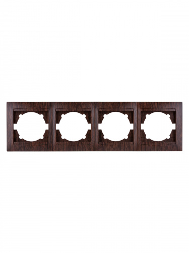 Рамка 4-х постовая горизонтальная венге , с/у, "Лама" (12/144) TDM (SQ1815-0432) фото 4 Рамка 4-х постовая горизонтальная венге , с/у, "Лама" (12/144) TDM (SQ1815-0432) фото 4
