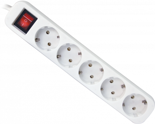 Удлинитель DEFENDER S530, 5 розеток, ПВС 3*1,0 мм2, мощность 2200 Вт, ток 10А, белый, с/з, выключатель, 3,0 м (1/30) (99242) фото 6