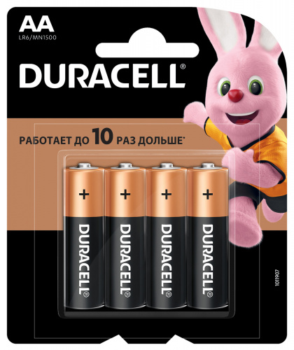 Элемент питания DURACELL  LR6  BL4 BASIC   (4/48/192/18816) (Б0026815)