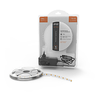 Комплект светодиодной ленты GAUSS Basic 2835/60 12V 6W/m 600lm/m 3000K 8mm IP65 5m 1/50 (BT013)