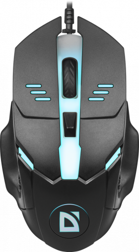 Мышь DEFENDER Ultra Matt MB-470, черный, USB, 7 цветов подсветки, 4 кн., 800-1000dpi (1/40) (52470)