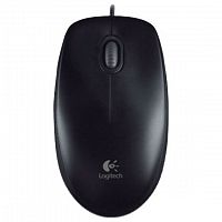 Мышь проводная LOGITECH B100 (800dpi) USB (2but) черный [910-005547] (1/80)