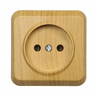 Розетка SMARTBUY 1-местная 10А, ОУ, без заземления светлое дерево "Юпитер" (SBE-03lw-10-S1-N) (1/10)