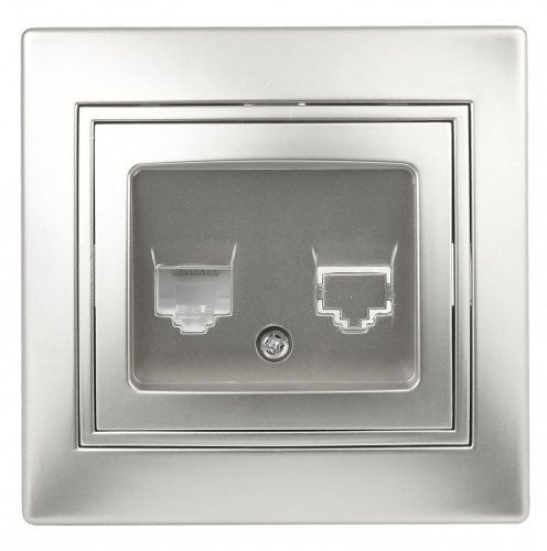 Розетка INTRO информационная RJ45, скрытой установки, Plano, алюминий (1/10/200/2400) (Б0030086) фото 10 Розетка INTRO информационная RJ45, скрытой установки, Plano, алюминий (1/10/200/2400) (Б0030086) фото 10