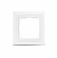 Рамка SMARTBUY 1-местная пластик белая "Нептун" (SBE-05w-Plastic-FR-1) (10/100)