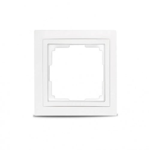 Рамка SMARTBUY 1-местная пластик белая "Нептун" (SBE-05w-Plastic-FR-1) (10/100)