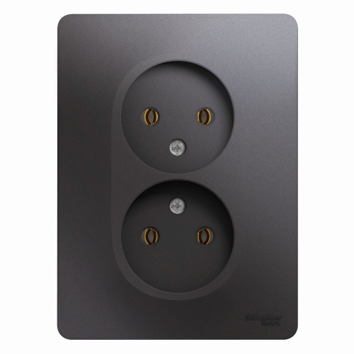 Розетка 2-м С/У GLOSSA 16А IP20 250В без заземл. в сборе графит Systeme Electric GSL001320 (1/6/12) Розетка 2-м С/У GLOSSA 16А IP20 250В без заземл. в сборе графит Systeme Electric GSL001320 (1/6/12)