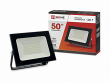 Прожектор светодиодный СДО-7 50Вт 230В 6500К IP65 черный IN HOME (1/20) (4690612034638)