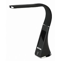 Светильник светодиодный ЭРА настольный NLED-461-7W-BK сенсор диммер 4000К (часы будильник дата день недели термометр) черный (12/180) (Б0031609)