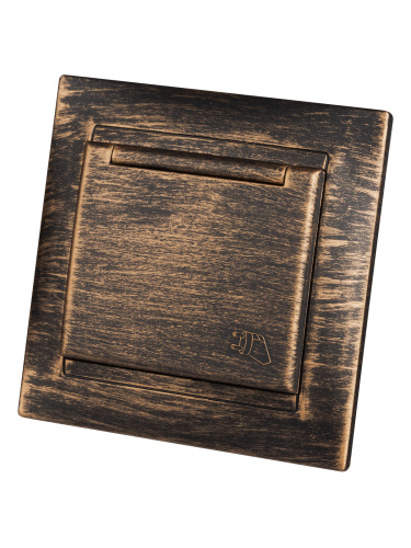 Розетка 2П+З 16А 250В IP44 с крышкой старинная бронза с/у, "Лама" (1/10) TDM (SQ1815-0767) фото 5 Розетка 2П+З 16А 250В IP44 с крышкой старинная бронза с/у, "Лама" (1/10) TDM (SQ1815-0767) фото 5