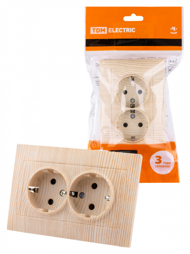 Розетка двойная 2П+З 16А 250В с защ. шт. сосна , с/у, "Лама" (6/72) TDM (SQ1815-0313) Розетка двойная 2П+З 16А 250В с защ. шт. сосна , с/у, "Лама" (6/72) TDM (SQ1815-0313)