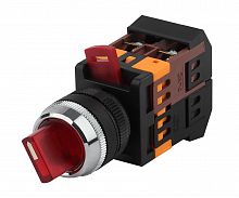 Переключатель ЭРА АNСLR-22-3 на 3 фикс.полож.красный неон/240В I-O 1з+1р (10/400/3200)