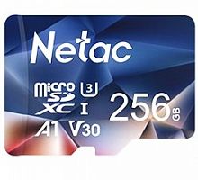 Карта памяти MicroSDXC  256GB  Netac  P500  Ultra  Class 10 A1 U3 V30 без адаптера (NT02P500ULT-256G-S)