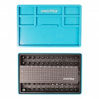 Набор SMARTBUY отвертка с набором бит (насадок) 51 шт, 48 бит, магн. коврик, магнетайзер, магн. кейс, сталь S2 (1/48) (SBT-SCBS-51p2)