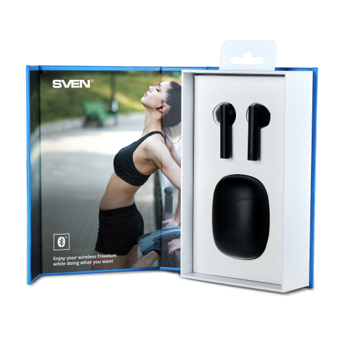 Беспроводные TWS-наушники SVEN E-717BT, (Bluetooth, TWS), черные (1/80) (SV-019266) фото 3