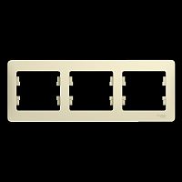Рамка 3-м GLOSSA горизонт. беж. Systeme Electric GSL000203 (1/15/90)