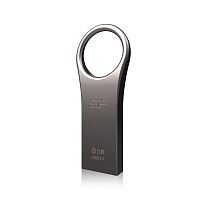 Флеш-накопитель USB 3.0  8GB  Silicon Power  Jewel J80 титан (SP008GBUF3J80V1T)