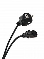 Кабель компьютер - розетка EU 220V (прямой)  <3.0м>  Telecom  <TP021-3.0-BK> (1/50)