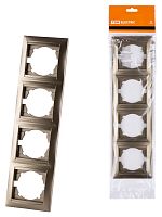 Рамка 4-х постовая вертикальная бронза , с/у, "Лама" (12/144) TDM (SQ1815-0735)