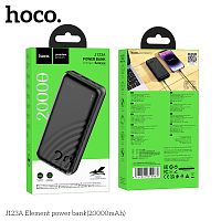 Мобильный аккумулятор Аккумулятор внешний HOCO J123A Element, 20000mAh, 2 USB выхода, дисплей, цвет: чёрный (1/36) (6942007612067)