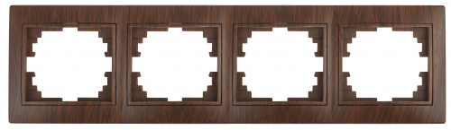 Рамка INTRO на 4 поста гор., скрытой установки, Plano, венге (1/14/140/1400) (Б0030104) фото 7