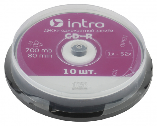Intro СD-R INTRO 52X 700MB  Cakebox 10 (10/300/10800) (Б0016200) фото 6