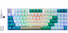 Клавиатура беспроводная REDRAGON Veigar BT/2.4G/пров.,RGB, бело-голубой (1/10) (71476)