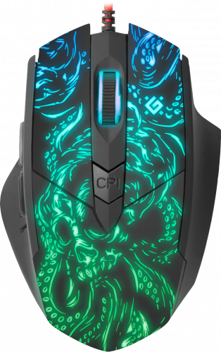 Мышь проводная игровая DEFENDER Titan GM-650L RGB,Macro,6кнопок,6400dpi, черный (1/40) (52650) фото 4