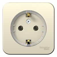 Розетка 1-м О/У BLANCA 16А IP20 250В с заземл. без защ. шторок с изолир. пластиной (компакт) молоч. Systeme Electric BLNRA110112 (1/12/72)