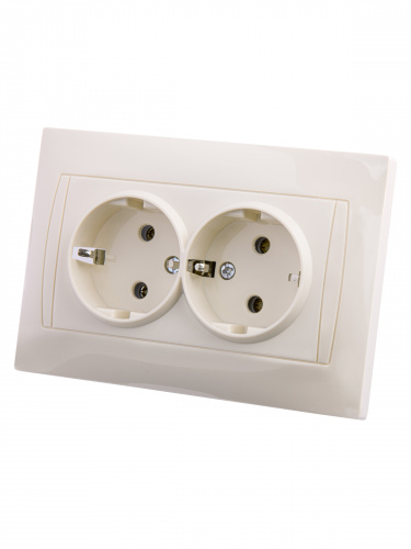 Розетка двойная 2П+З 16А 250В сл. кость , с/у, "Лама" (6/72) TDM (SQ1815-0125) фото 5 Розетка двойная 2П+З 16А 250В сл. кость , с/у, "Лама" (6/72) TDM (SQ1815-0125) фото 5