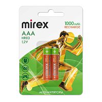 Аккумулятор Ni-MH Mirex HR03 / AAA 1000mAh 1,2V 2 шт (2/20/100), ecopack (23702-HR03-10-E2)