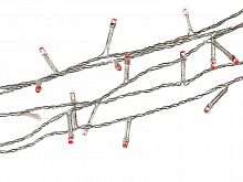 Гирлянда светодиодная ECOLA 220V IP20 Нить 6м 100Led Красная Red, 8 режимов, прозр.провод с вилкой (1/30) (N2YR06ELC)