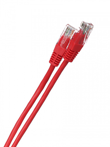 Патч-корд литой AOPEN UTP кат.5е, красный, 2 м. (1/100) (ANP511_2M_R)