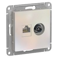 Механизм розетки компьютерной + TV 2-м С/У ATLASDESIGN RJ45 кат.5E + TV жемчуж. Systeme Electric ATN000489 (1/10/60)