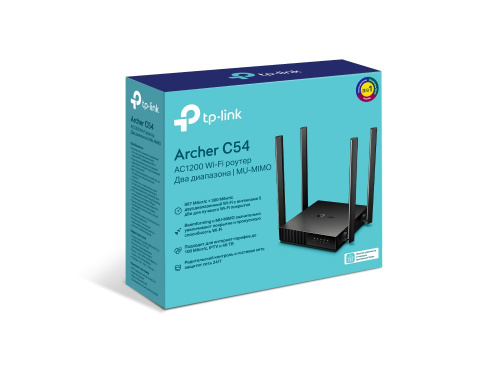 Роутер TP-LINK Archer C54 AC1200 10/100BASE-TX черный (1/20) (ARCHER C54) фото 4