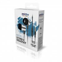 Внутриканальная гарнитура Smartbuy Model V, пульт управления, микрофон, черн/серая(SBH-012-V-K)/50 (1/50)