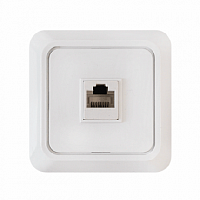 Розетка компьютерная RJ-45 BOLLETO белая 7035 IN HOME (10/100) (4690612018294)