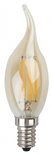 Лампа светодиодная ЭРА F-LED BXS-7W-827-E14 gold E14 / Е14 7Вт филамент свеча на ветру теплый белый свет (1/100) (Б0027965) фото 5