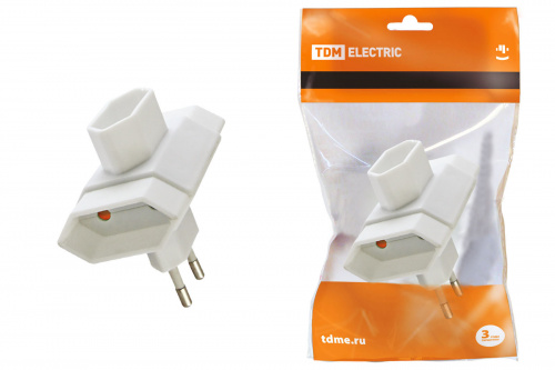 Блок-разветвитель TDM на 3 гнезда 2П 2,5 А 250 B под плоскую вилку белый (10/200) (SQ1806-0207) Блок-разветвитель TDM на 3 гнезда 2П 2,5 А 250 B под плоскую вилку белый (10/200) (SQ1806-0207)