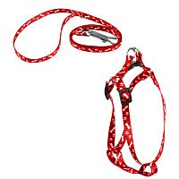 Шлейка с поводком, ширина 1 см, размер S - 24-34 см (1/24/288) (104127)